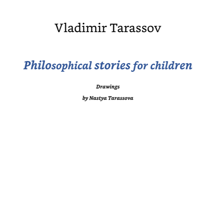 PHILOSOPHICAL STORIES FOR CHILDREN