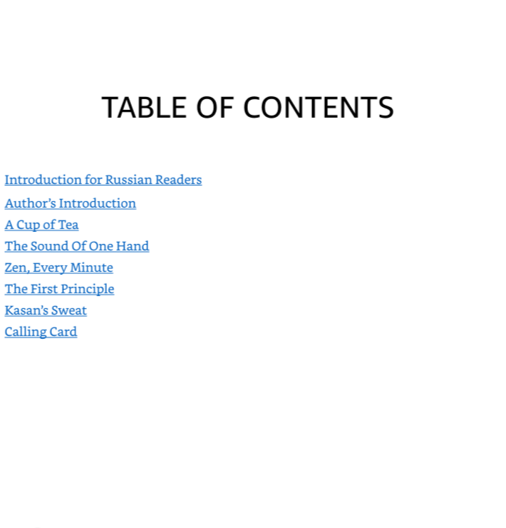 RUSSIAN LESSONS OF JAPANESE KOANS